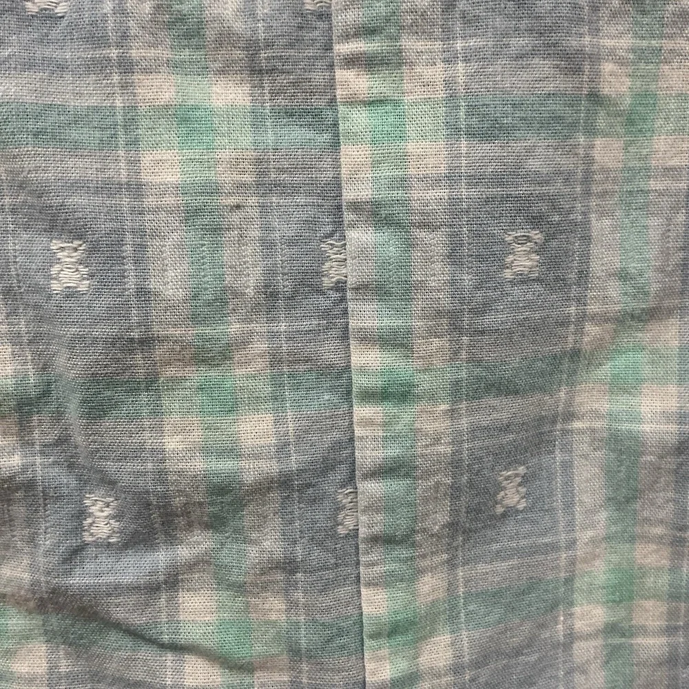 Vintage Boys Size 12M Teddy Bear Plaid Romper Shortall Jumper Made In USA